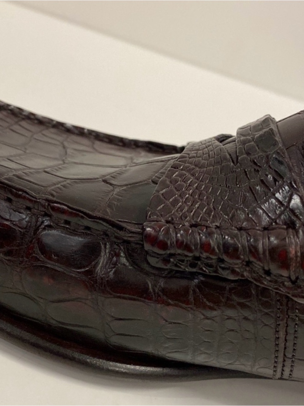 Caporicci 9961 Gold genuine alligator Leather Slip-On Loafers made 100% in Italy - Picture 3 of 12